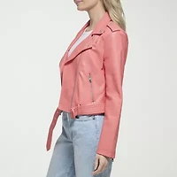 Levi's® Womens Faux Leather Belted Midweight Motorcycle Jacket