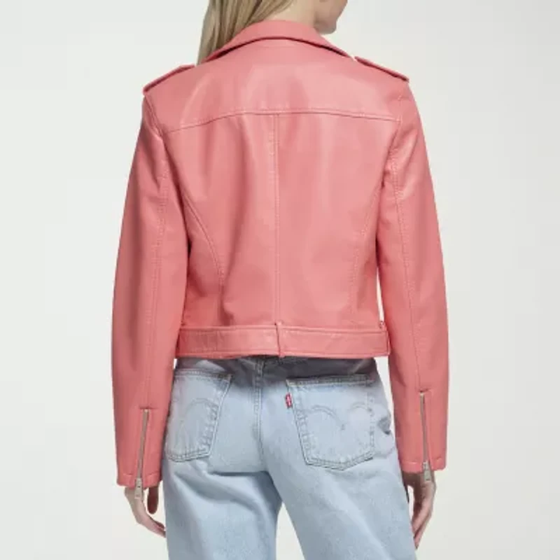 Levi's® Womens Faux Leather Belted Midweight Motorcycle Jacket