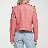 Levi's® Womens Faux Leather Belted Midweight Motorcycle Jacket