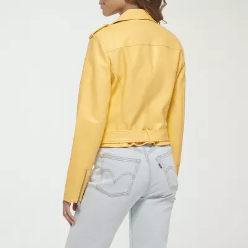 Levi's® Womens Faux Leather Belted Midweight Motorcycle Jacket