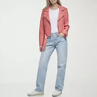 Levi's® Womens Faux Leather Belted Midweight Motorcycle Jacket