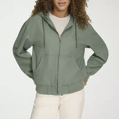 Levi's Hooded Wind Resistant Midweight Womens Bomber Jacket