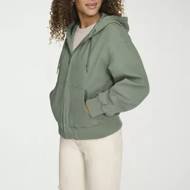 Levi's Womens Hooded Wind Resistant Midweight Bomber Jacket
