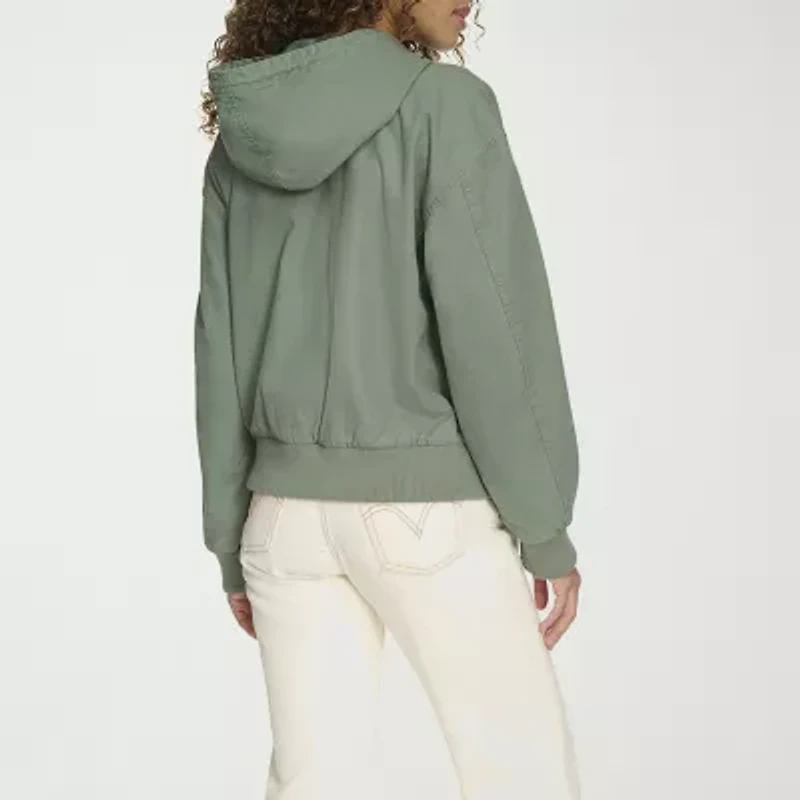 Levi's Womens Hooded Wind Resistant Midweight Bomber Jacket