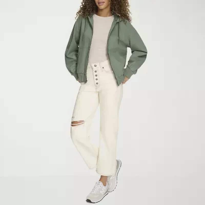 Levi's Womens Hooded Wind Resistant Midweight Bomber Jacket