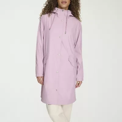 Levi's® Womens Hooded Water Resistant Midweight Raincoat