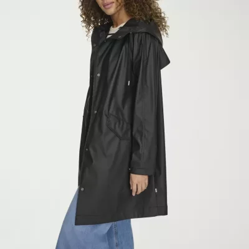 Levi's® Womens Hooded Water Resistant Midweight Raincoat