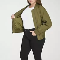 Levi's Womens Wind Resistant Water Midweight Plus Bomber Jacket