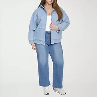 Levi's® Womens Plus Denim Hooded Midweight Bomber Jacket