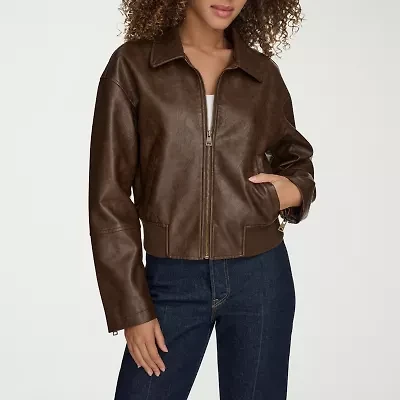 Levi's® Womens Faux Leather Midweight Bomber Jacket