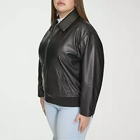 Levi's Womens Faux Leather Midweight Plus Bomber Jacket