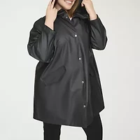 Levi's Womens Hooded Wind Resistant Water Midweight Plus Raincoat