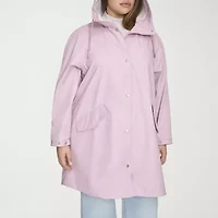 Levi's® Womens Plus Hooded Water Resistant Midweight Raincoat