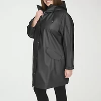 Levi's Womens Hooded Wind Resistant Water Midweight Plus Raincoat