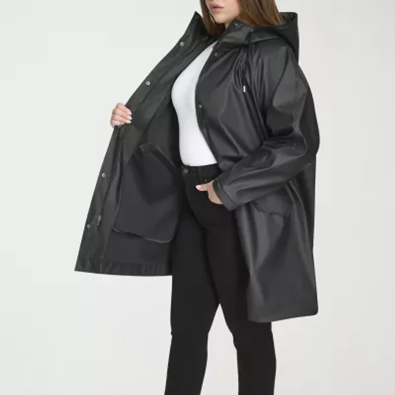 Levi's Womens Hooded Water Resistant Midweight Plus Raincoat
