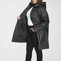 Levi's Womens Hooded Wind Resistant Water Midweight Plus Raincoat