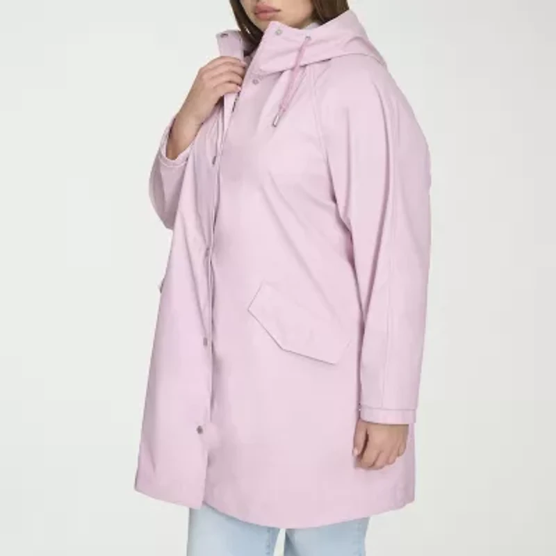 Levi's® Womens Plus Hooded Water Resistant Midweight Raincoat