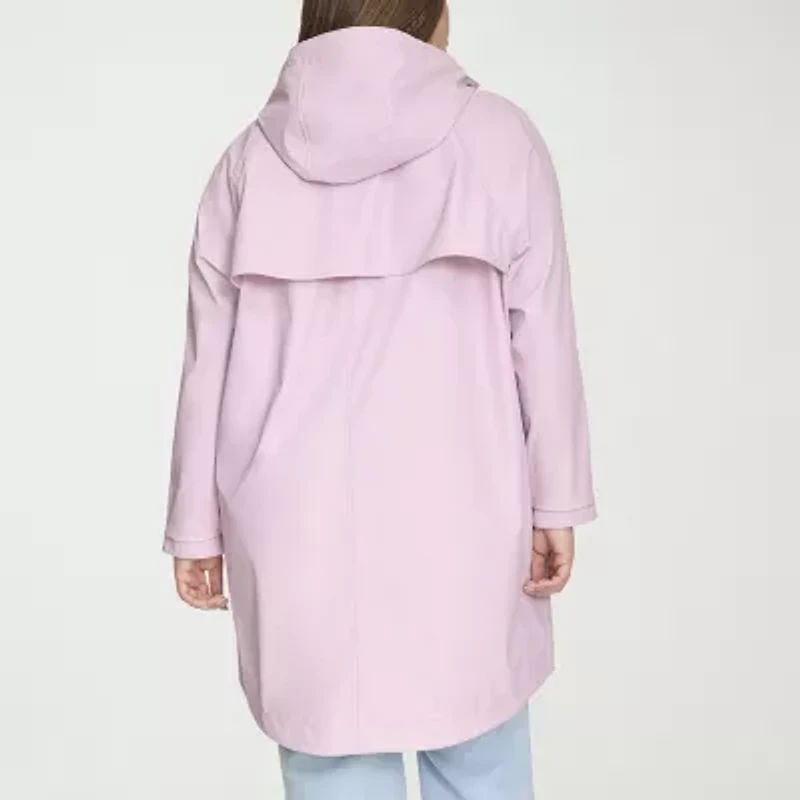 Levi's® Womens Plus Hooded Water Resistant Midweight Raincoat