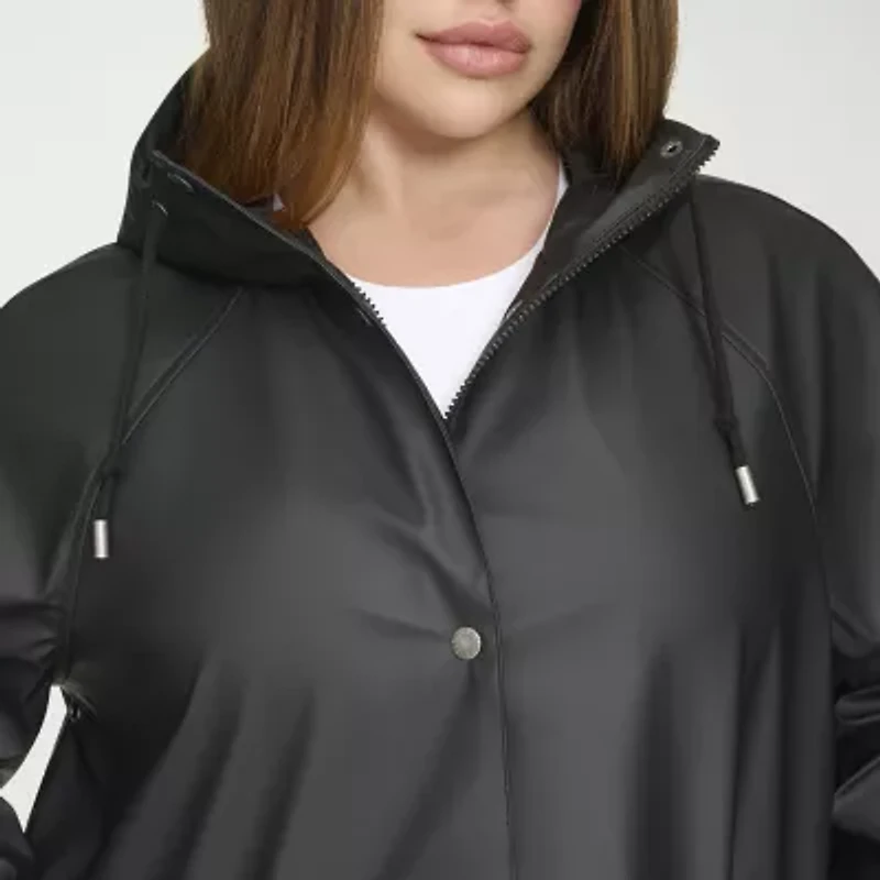 Levi's Womens Hooded Water Resistant Midweight Plus Raincoat