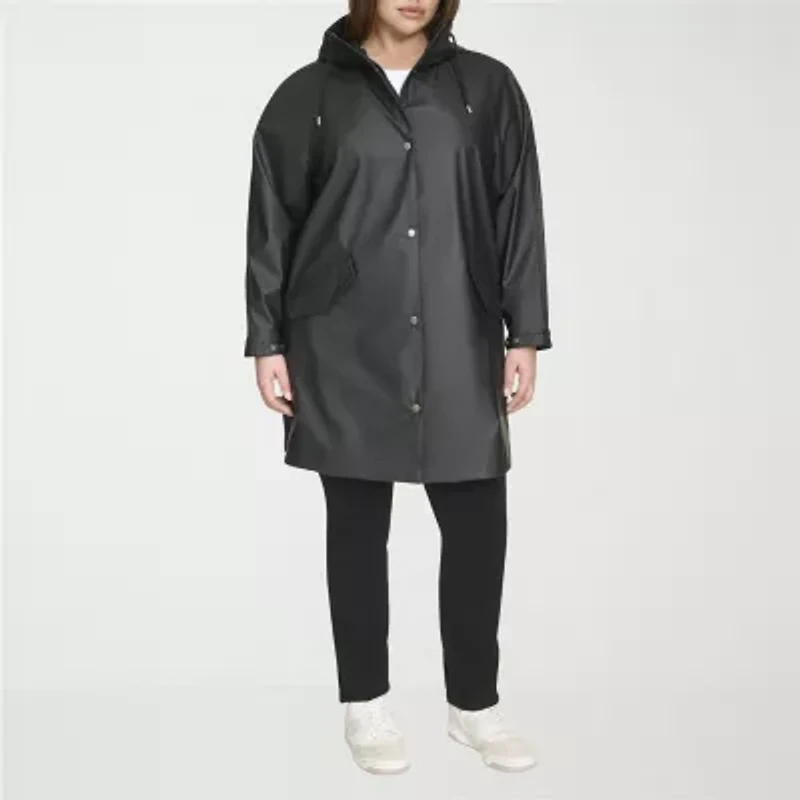 Levi's Womens Hooded Water Resistant Midweight Plus Raincoat