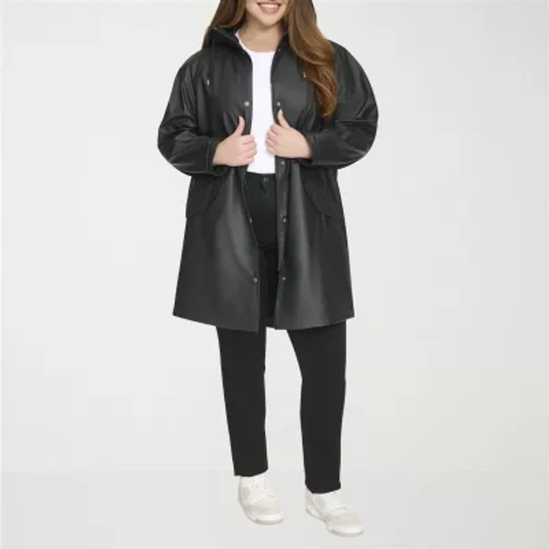 Levi's Womens Hooded Water Resistant Midweight Plus Raincoat