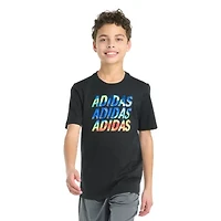 adidas Big Kid Boys Crew Neck Short Sleeve Regular Fit Graphic T-Shirt
