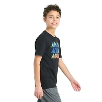 adidas Big Kid Boys Crew Neck Short Sleeve Regular Fit Graphic T-Shirt