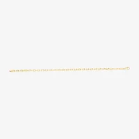 Mens 14K Gold 7.25 Inch Solid Link Chain Bracelet