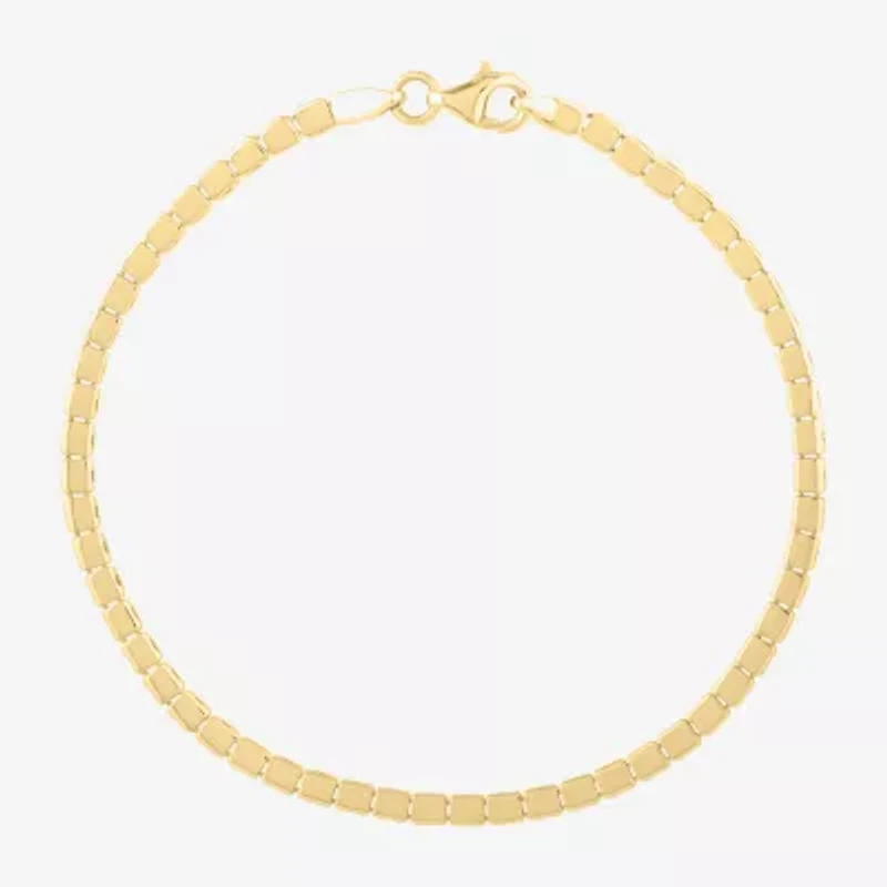 Womens 14K Gold 7 Inch Link Chain Bracelet