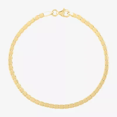 Womens 14K Gold 7 Inch Link Chain Bracelet