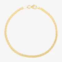 Womens 14K Gold 7 Inch Link Chain Bracelet