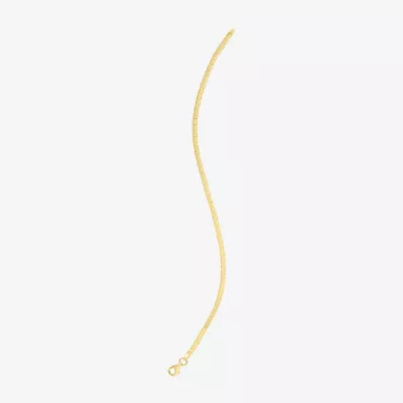 Womens 14K Gold 7 Inch Link Chain Bracelet