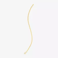 Womens 14K Gold 7 Inch Link Chain Bracelet