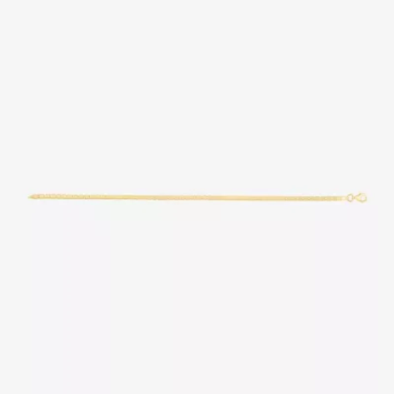 Womens 14K Gold 7 Inch Link Chain Bracelet
