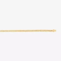 Mens 14K Gold 8 1/2 Inch Hollow Cuban Chain Bracelet