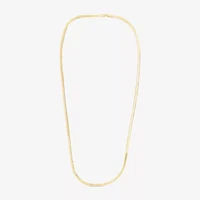 Womens 14K Gold 16 Inch Herringbone Chain Necklace