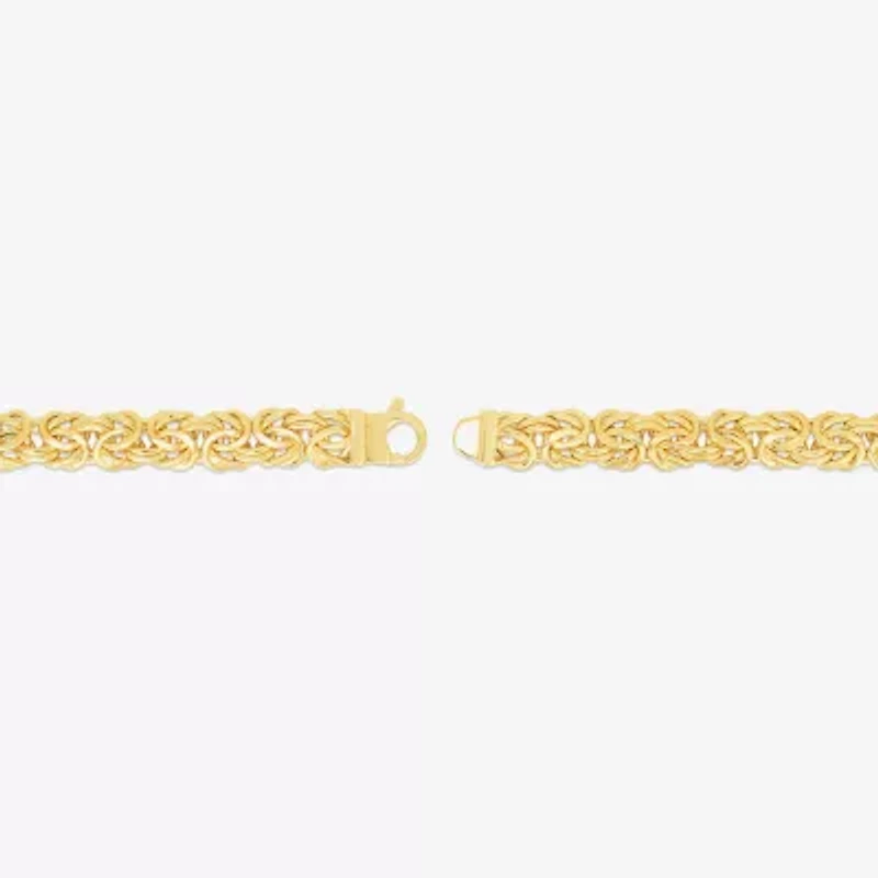Mens 14K Gold 18 Inch Byzantine Chain Necklace