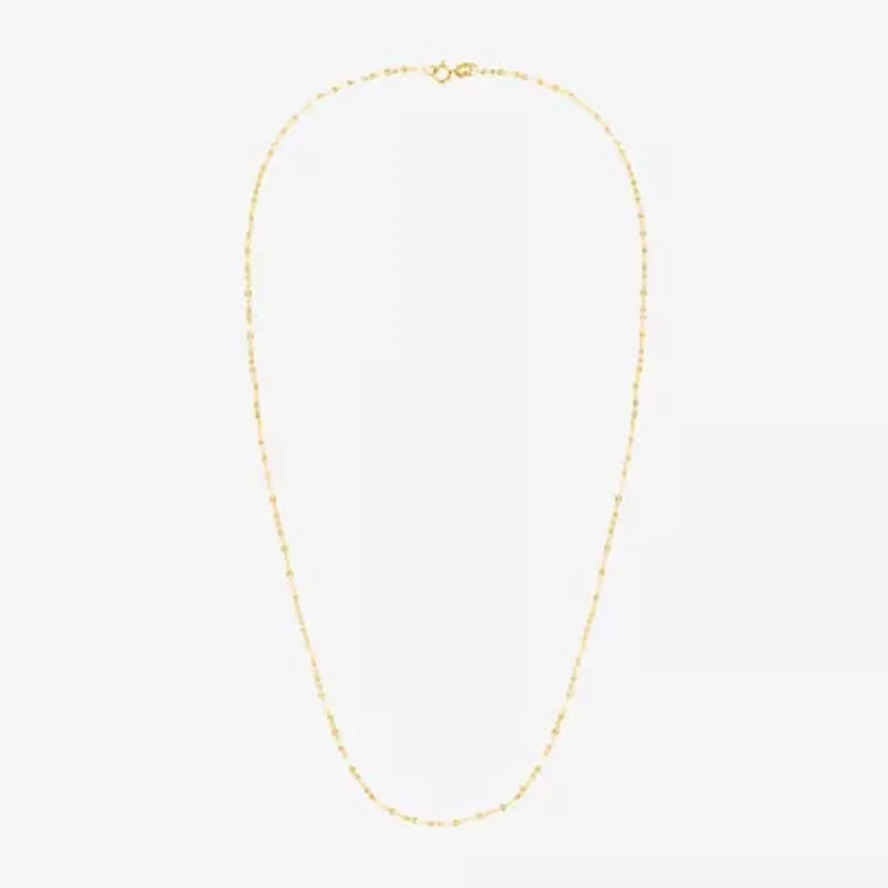 Womens 14K Gold 18 Inch Rolo Chain Necklace