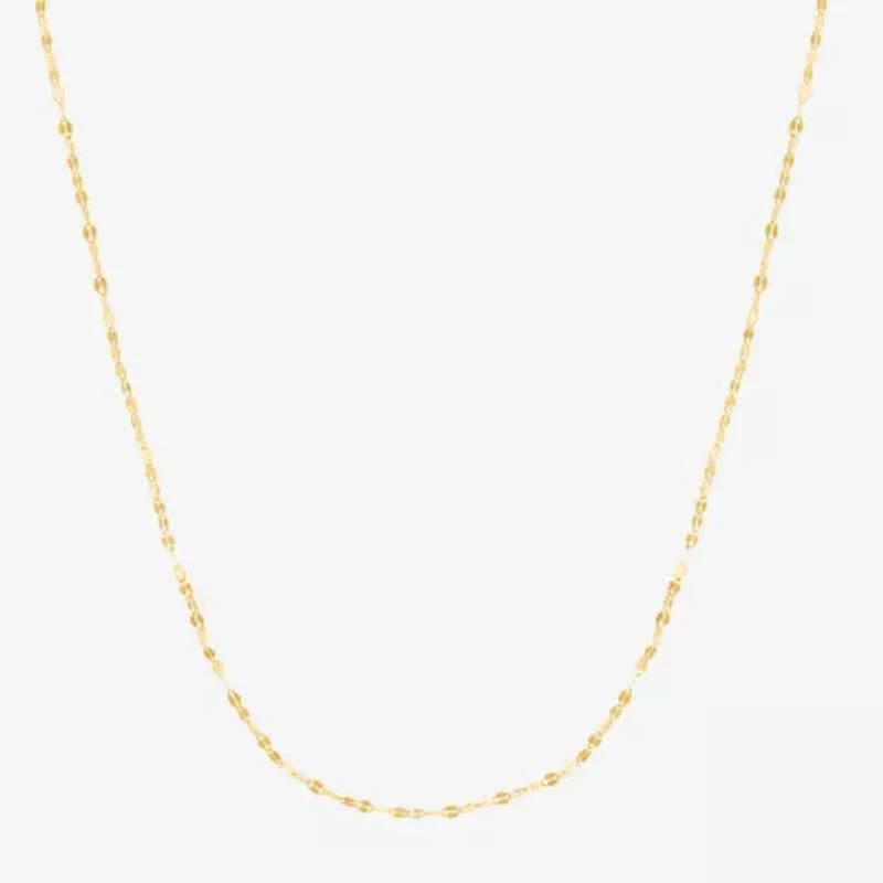 Womens 14K Gold 18 Inch Rolo Chain Necklace