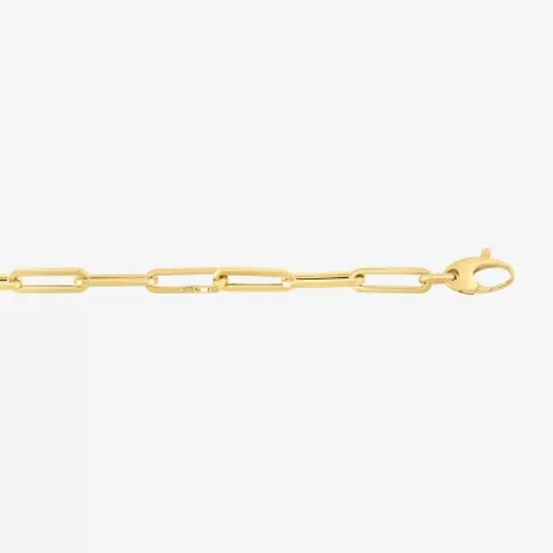 Unisex Adult 14K Gold 18 Inch Paperclip Chain Necklace