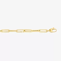 Unisex Adult 14K Gold 18 Inch Paperclip Chain Necklace