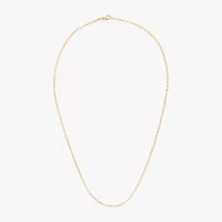 Womens 14K Gold 16 Inch Paperclip Chain Necklace
