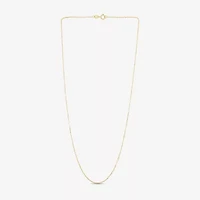 Womens 14K Gold 18 Inch Cable Chain Necklace
