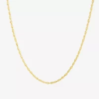 Womens 14K Gold 16 Inch Rope Chain Necklace