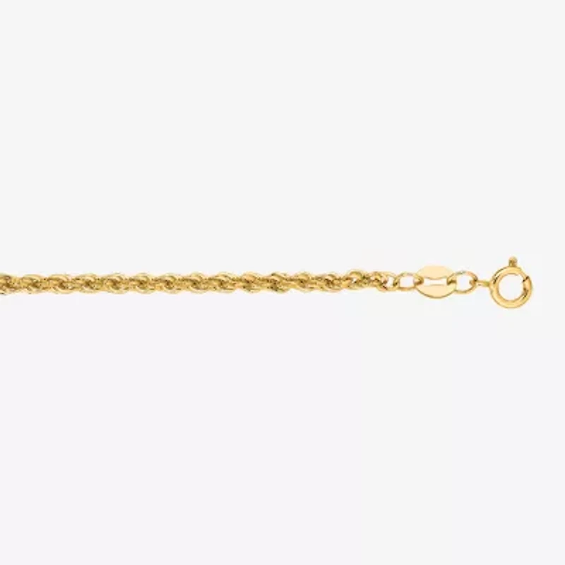 Womens 14K Gold 16 Inch Rope Chain Necklace