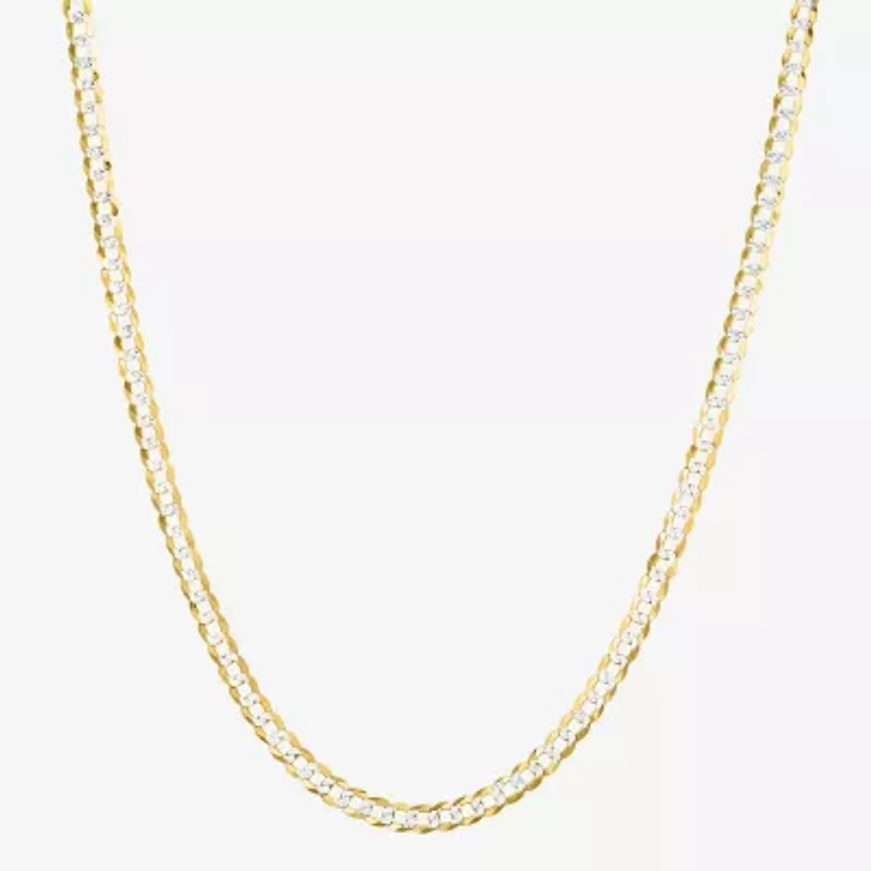 Mens 14K Gold 20 Inch Curb Chain Necklace