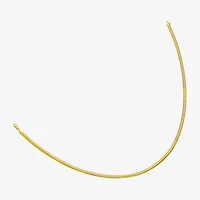 Unisex Adult 14K Gold 7 Inch Semisolid Snake Chain Bracelet