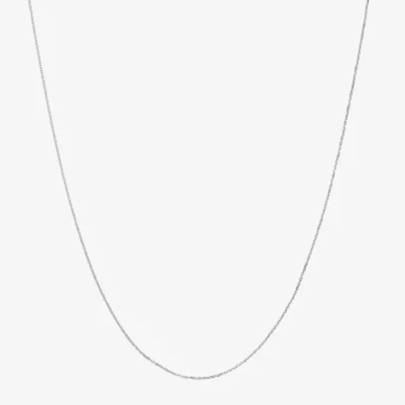 Womens 14K Gold 18 Inch Cable Chain Necklace
