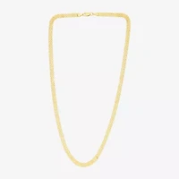 Womens 14K Gold 18 Inch Braid Chain Necklace