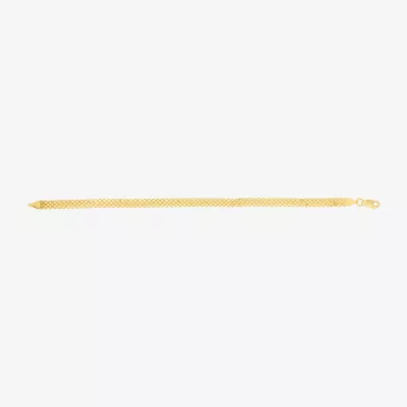 Womens 14K Gold 18 Inch Braid Chain Necklace